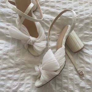 Camellia Knotted Sandal Heels Wedding Bride